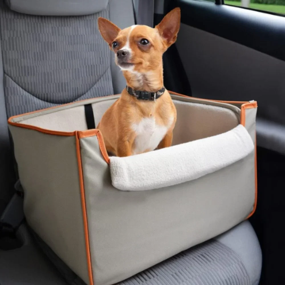 Copilot Travel Collapsible Pet Booster Car Seat Box Plush Fleece Cover 20lb Dogs